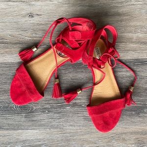 Steve Madden bright red sandals